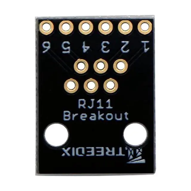 Alt view image 3 of 4 - 4PCS RJ11 6-pin Breakout Board with PCB Mount Black Modular Jack 6P6C Telephone Socket Connector Jack Coupler