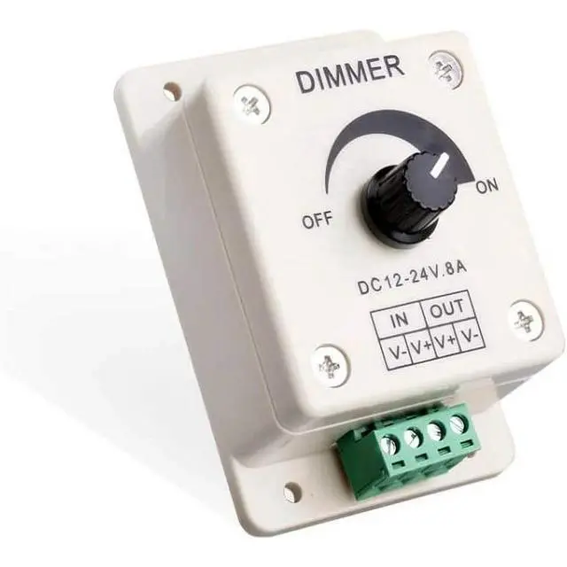 Alt view image 2 of 5 - 2PCS PWM dimmer Controllers Switch LED light with dimmer DC12-24V 8A Adjustable Brightness Light Switch