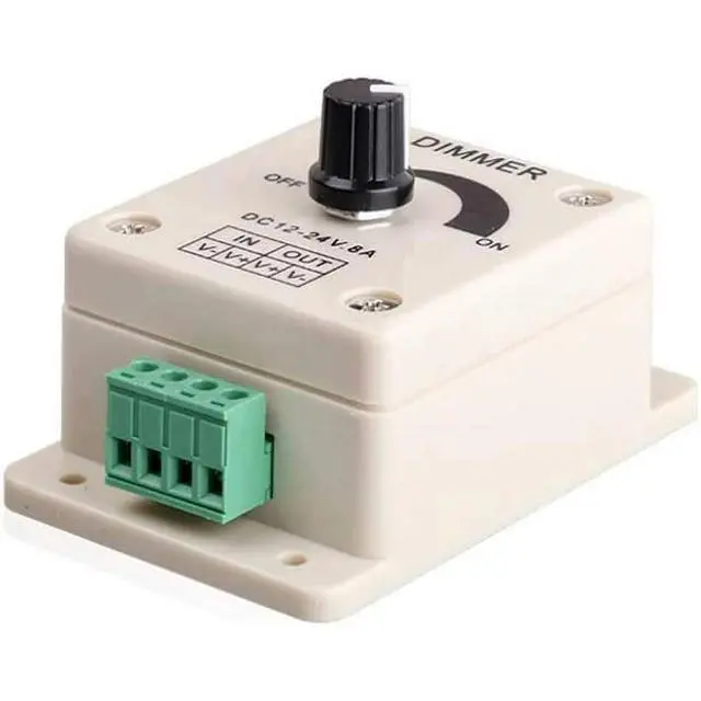 Alt view image 3 of 5 - 2PCS PWM dimmer Controllers Switch LED light with dimmer DC12-24V 8A Adjustable Brightness Light Switch
