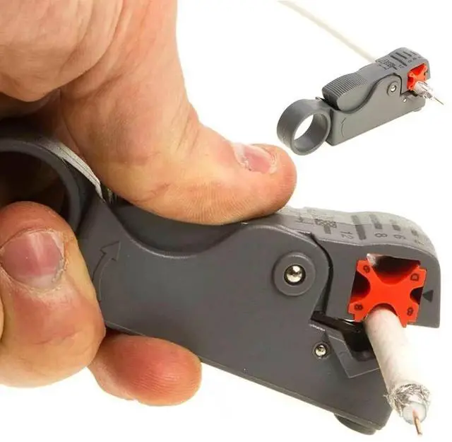 Alt view image 3 of 7 - 8 in 1 Multi-Function Wire Stripping Pliers with 2 Pcs Mini Coaxial Cable Stripper, Upgrade Wire Strippers Scissors with Electricity Measurement Function for Wire Stripping, Cutting, Crimping