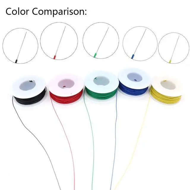 Alt view image 5 of 7 - 5pcs 164ft Copper Hookup Wire Kit Wrapping 30AWG Cable Jumper Wire Solid Core Tinned Copper Wrapping Wire 5 Color
