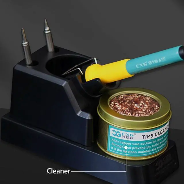 Alt view image 3 of 5 - Soldering Iron Stand Solder Holder, Suitable for 500 high temperature Solder Iron Station Kit Includes Spare Tip Slot, Solder Dross Cleaning Stand and Cleaner with Built-in Rosin