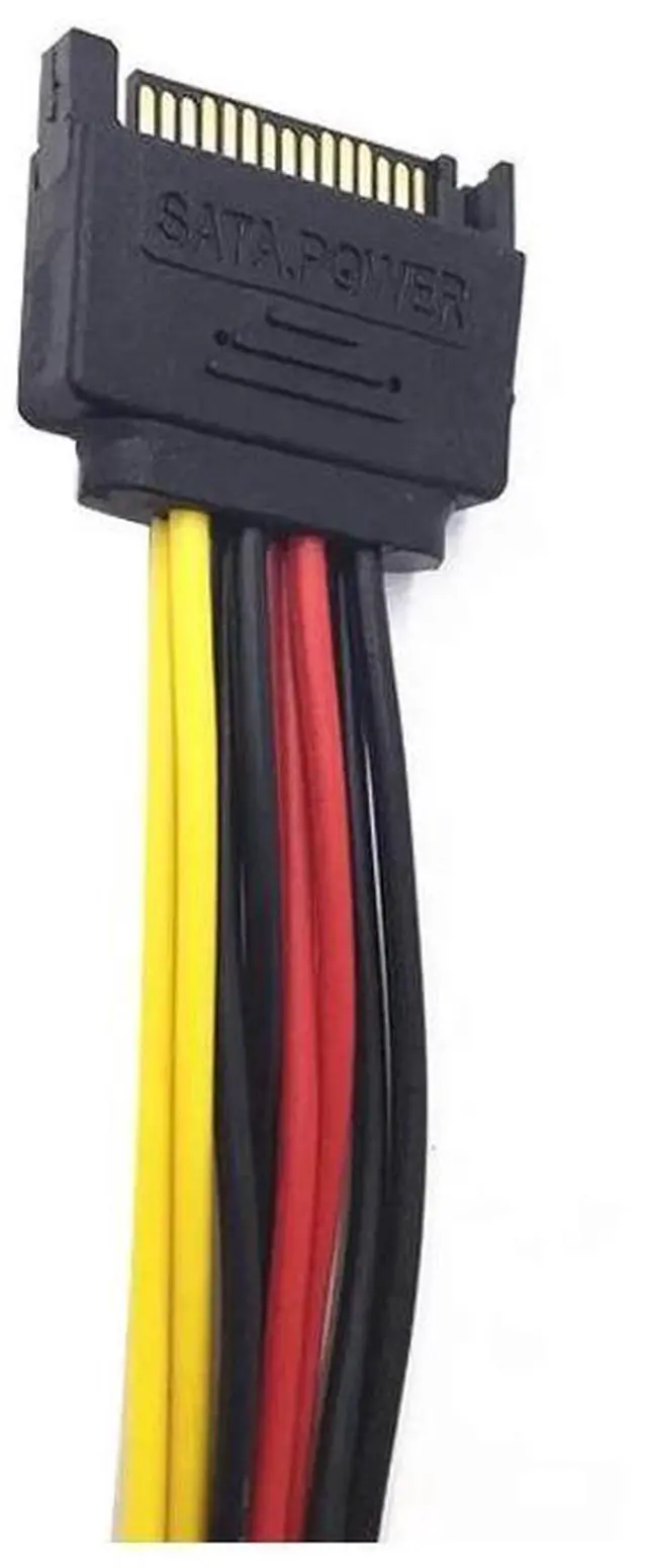 Alt view image 5 of 5 - 4PCS Power Splitter Cable 15 Pin Male to 15 Pin Dual Female Power Cable 8 Inches Extension Cable Splitter SATA to SATA Connector One-in-Two Power Cord