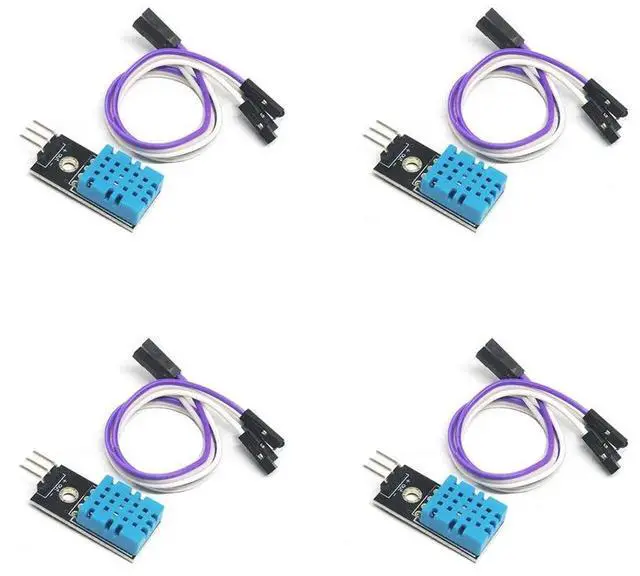 Main image of 4pcs DHT11 Temperature Humidity Sensor Module Digital Temperature Humidity Sensor Temperature and Humidity Module Compatible with Dupont Wires