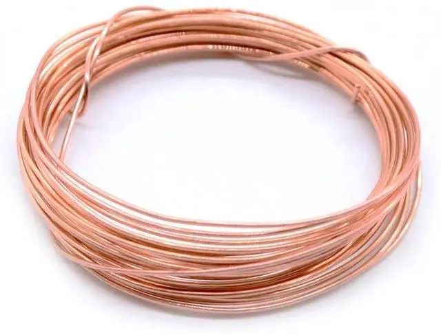 Alt view image 2 of 2 - 18-Gauge Craft Wire 16.4 Feet Bare Solid Copper Wire, 1 mm Diameter, Compatible with Bendable Metal Craft Wire Compatible with Making Dolls Skeleton DIY Crafts