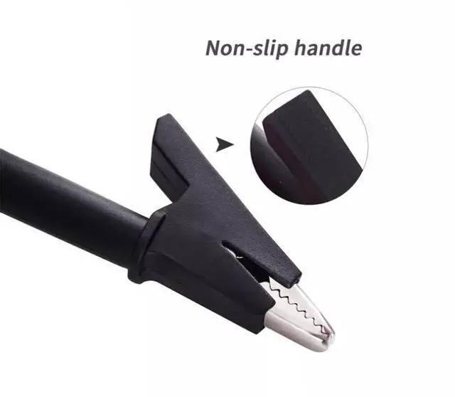 Alt view image 2 of 6 - 5PCS Alligator Clips Test Leads Dual Ended Crocodile Wire Cable with Insulators Clips Test Flexible Copper Cable for Electrical Testing 3.3ft/1m 5 Colors