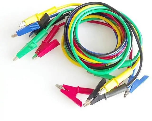 Alt view image 6 of 6 - 5PCS Alligator Clips Test Leads Dual Ended Crocodile Wire Cable with Insulators Clips Test Flexible Copper Cable for Electrical Testing 3.3ft/1m 5 Colors