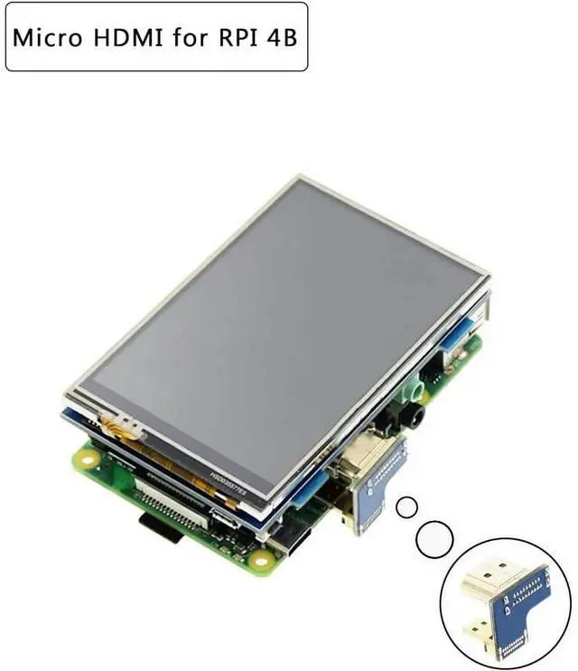 Alt view image 4 of 6 - 2pcs HDMI Adapter Compatible with Touch Screen Module to Raspberry Pi 3B/4B, HDMI to HDMI, Micro HDMI to HDMI Adapter Module