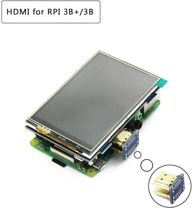 Alt view image 5 of 6 - 2pcs HDMI Adapter Compatible with Touch Screen Module to Raspberry Pi 3B/4B, HDMI to HDMI, Micro HDMI to HDMI Adapter Module