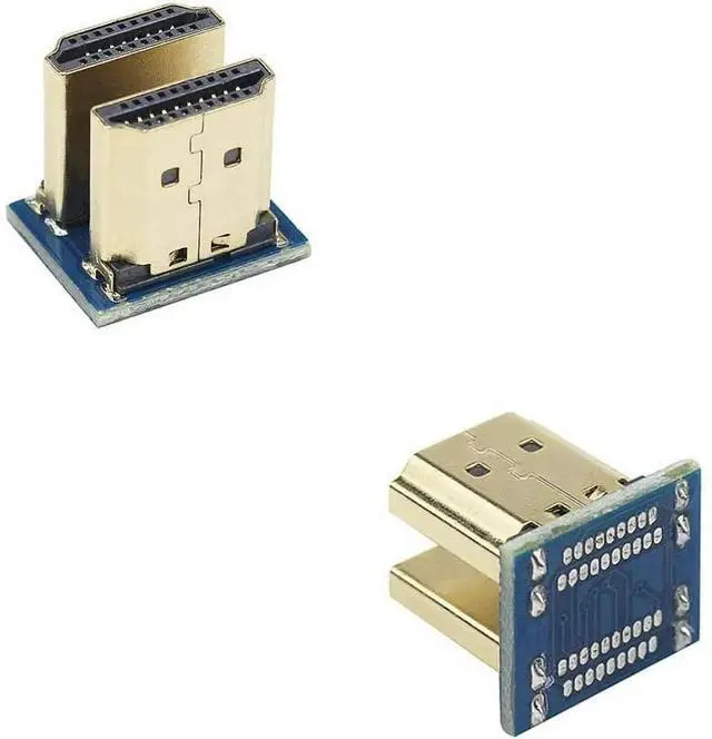 Alt view image 2 of 6 - 2pcs HDMI Adapter Compatible with Touch Screen Module to Raspberry Pi 3B/4B, HDMI to HDMI, Micro HDMI to HDMI Adapter Module