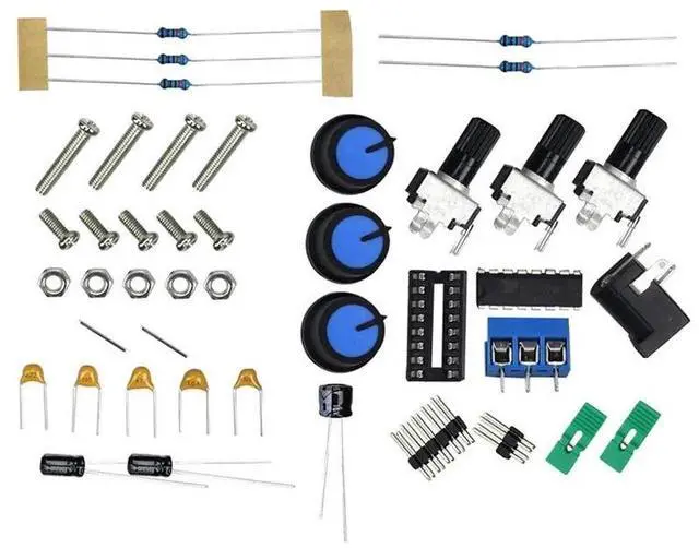 Alt view image 3 of 6 - XR2206 Signal Generator DIY Kit Sine/Triangle/Square Output 1Hz-1MHz Adjustable Frequency High Precision Function Signal Generator with Acrylic Case