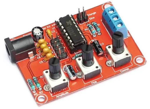 Main image of XR2206 Signal Generator DIY Kit Sine/Triangle/Square Output 1Hz-1MHz Adjustable Frequency High Precision Function Signal Generator with Acrylic Case