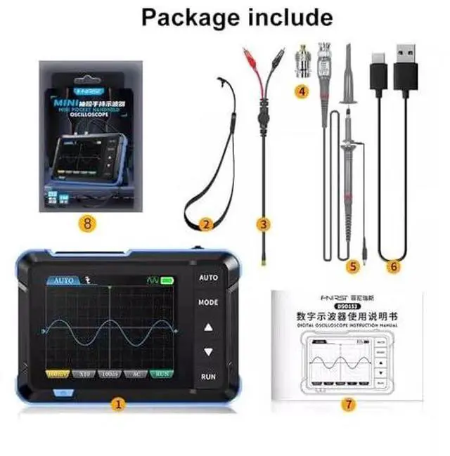 Alt view image 3 of 7 - DSO 153 Handheld Digital Oscilloscope Kit ,1M Bandwidth,5MS/s High Sampling Rate and Automatic Shutdown Portable Oscilloscope with 14 Adjustable Waveforms for DIY,Automotive Repair