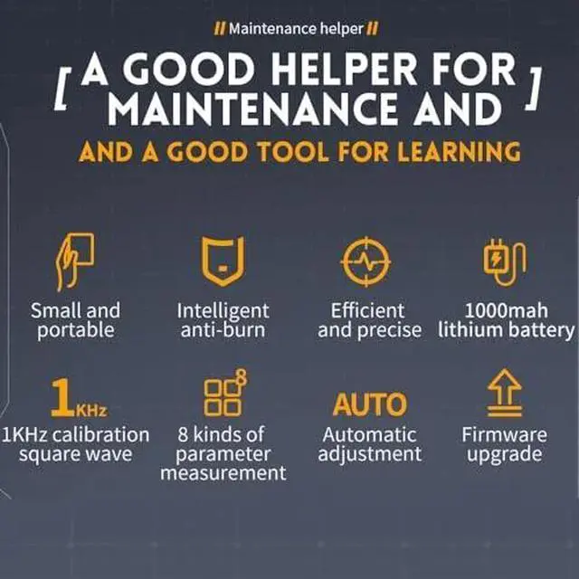 Alt view image 4 of 7 - DSO 153 Handheld Digital Oscilloscope Kit ,1M Bandwidth,5MS/s High Sampling Rate and Automatic Shutdown Portable Oscilloscope with 14 Adjustable Waveforms for DIY,Automotive Repair