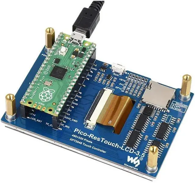 Alt view image 3 of 6 - 3.5 inch LCD Touch Screen Display Resistive Touch 65K Color LCD Module SPI Communication for Raspberry PI Pico