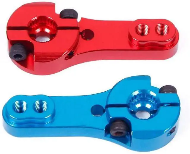 Alt view image 4 of 4 - 6 pcs 25T Servo Horn Stearing Arm Aluminum Alloy CNC Standard RC Tool Red Blue Compatible with Servo Motor MG995 MG946R MG996R MG945 S3003