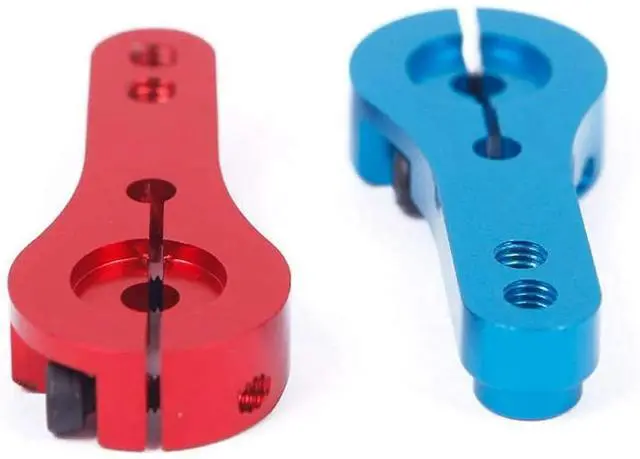 Alt view image 2 of 4 - 6 pcs 25T Servo Horn Stearing Arm Aluminum Alloy CNC Standard RC Tool Red Blue Compatible with Servo Motor MG995 MG946R MG996R MG945 S3003