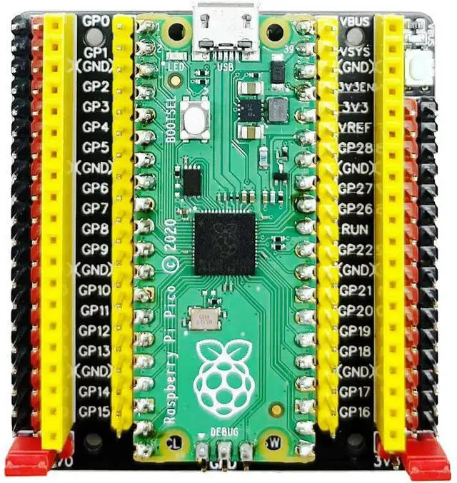 Alt view image 4 of 5 - Compatible with Raspberry Pi PICO Breakout Board IO Shield Development Board Prototype Expansion Board with 2.54mm Pin Header