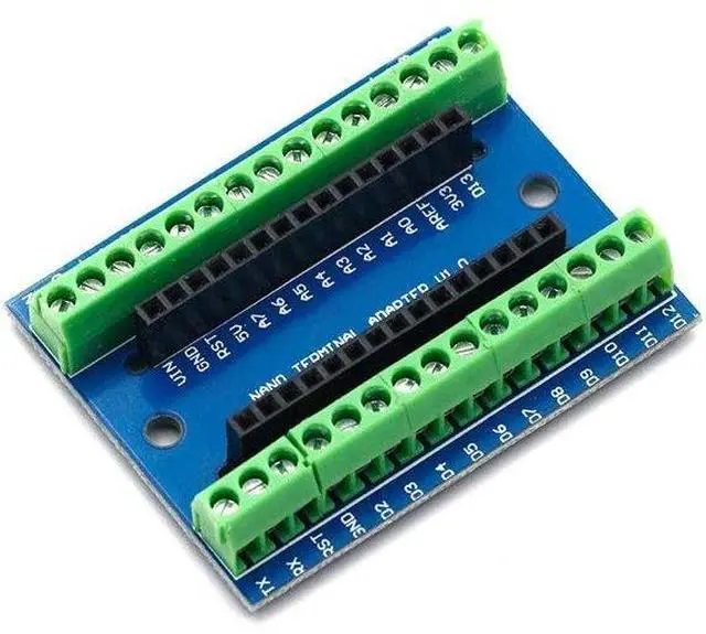 Alt view image 3 of 6 - 2pcs Terminal Adapter Expansion Board IO Shield V1.O Replacement Compatible with Arduino Mini Nano Board V3.0 Projects
