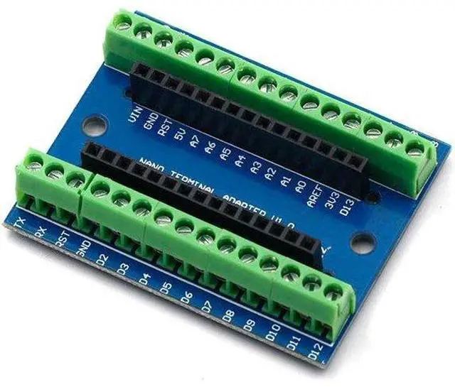 Alt view image 2 of 6 - 2pcs Terminal Adapter Expansion Board IO Shield V1.O Replacement Compatible with Arduino Mini Nano Board V3.0 Projects