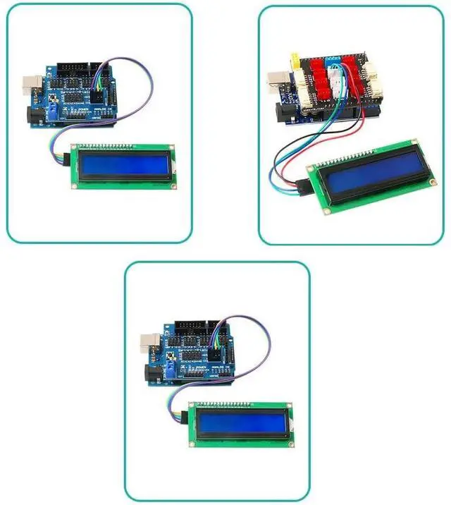 Alt view image 2 of 5 - 1602 LCD Display Module Blue Backlight DC 5V with IIC I2C Interface Adapter Compatible with Raspberry pi and Arduino UNO R3