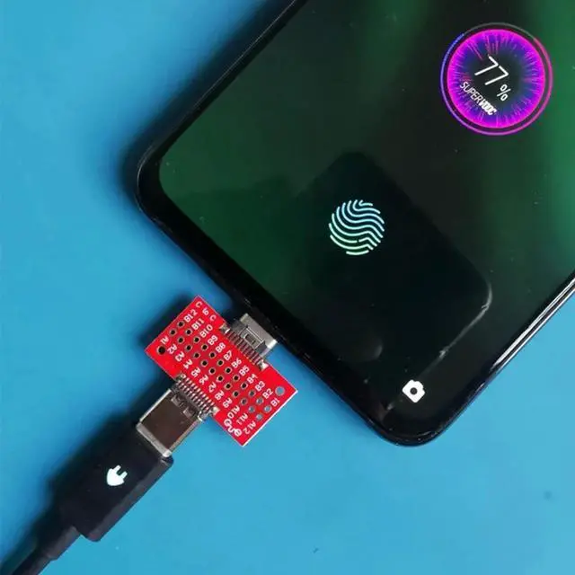 Alt view image 4 of 5 - USB 3.1 Type-C Male to Female Test Board Circuirt Board 24Pin for Date Line Wire Cable Transfer Extension