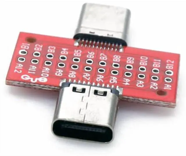 Alt view image 2 of 5 - USB 3.1 Type-C Male to Female Test Board Circuirt Board 24Pin for Date Line Wire Cable Transfer Extension