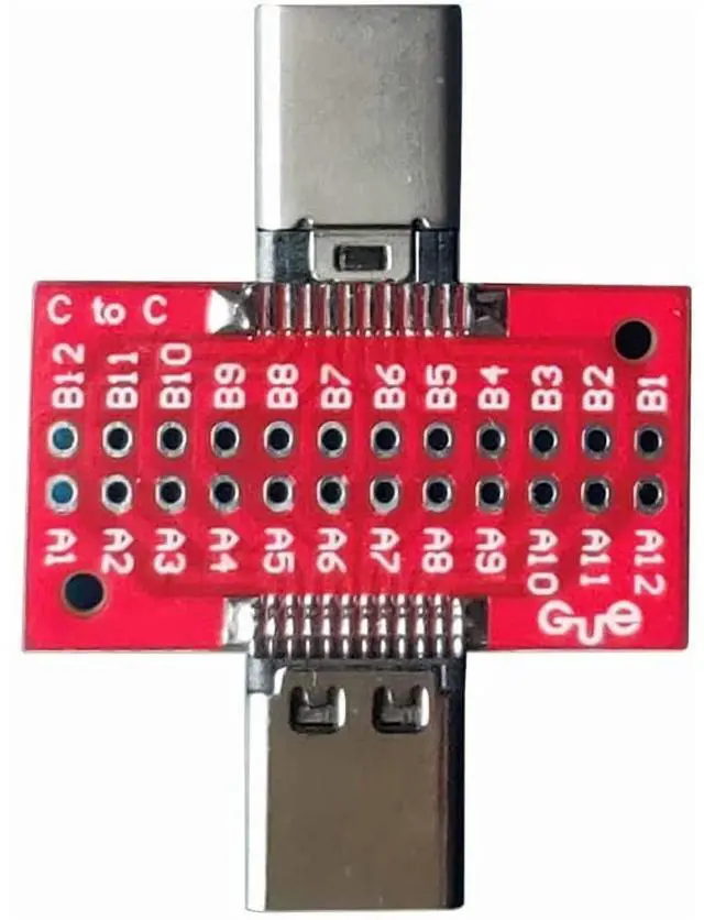 Alt view image 3 of 5 - USB 3.1 Type-C Male to Female Test Board Circuirt Board 24Pin for Date Line Wire Cable Transfer Extension