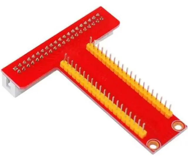 Alt view image 3 of 6 - GPIO Breakout Expansion Kit Compatible with Raspberry Pi, T-Type Expansion Board, Female - Male Rainbow Ribbon Cable