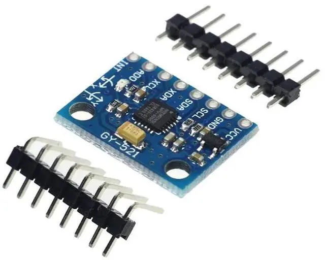Alt view image 3 of 4 - 2pcs GY-521 MPU-6050 Gyroscope Sensor Module Triaxial Acceleration Gyroscope 6-axis Accelerometer Gyroscope Sensor Module 16-bit AD Converter Data Output IIC I2C for Arduino