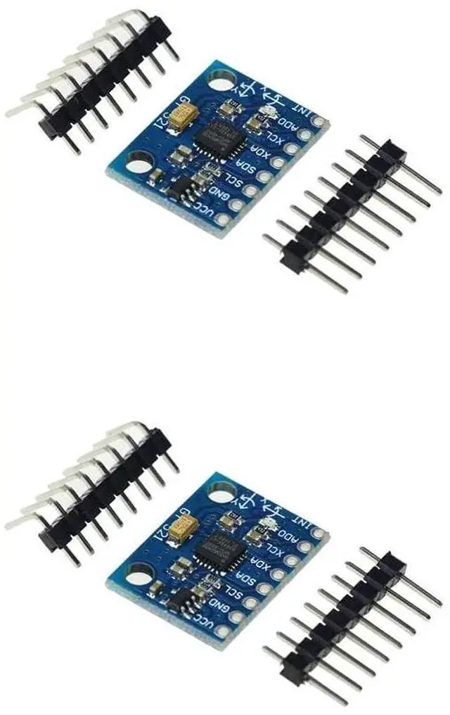 Main image of 2pcs GY-521 MPU-6050 Gyroscope Sensor Module Triaxial Acceleration Gyroscope 6-axis Accelerometer Gyroscope Sensor Module 16-bit AD Converter Data Output IIC I2C for Arduino