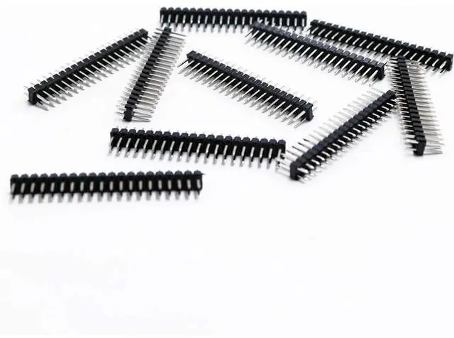 Alt view image 3 of 3 - 2 x 20-pin Dual Male Header Double Row Straight Connector Pin Header Compatible with Raspberry Pi Zero GPIO (Pack of 10)
