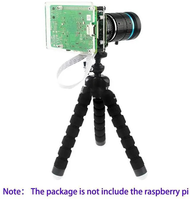 Alt view image 2 of 5 - HD Camera Case Acrylic Heat Dissipation Tripod Camera Module Lens for Raspberry Pi 3B/3B+/4B