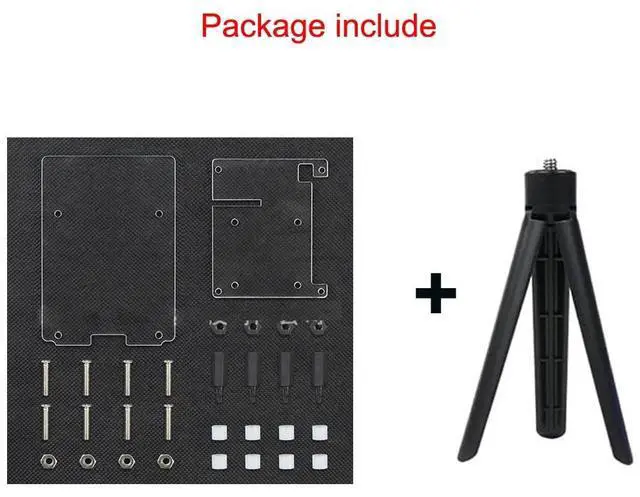 Alt view image 4 of 5 - HD Camera Case Acrylic Heat Dissipation Tripod Camera Module Lens for Raspberry Pi 3B/3B+/4B