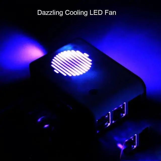 Alt view image 3 of 6 - Case with Dazzling LED Cooling Fan, Raspberry pi Heatsink for Raspberry pi 4 4