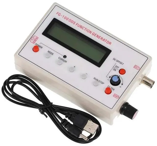 Alt view image 2 of 6 - 1HZ-500KHZ DDS Signal Generator Frequency Meter FG-100 DDS Function Sine and Pulse Wave Frequency Counter