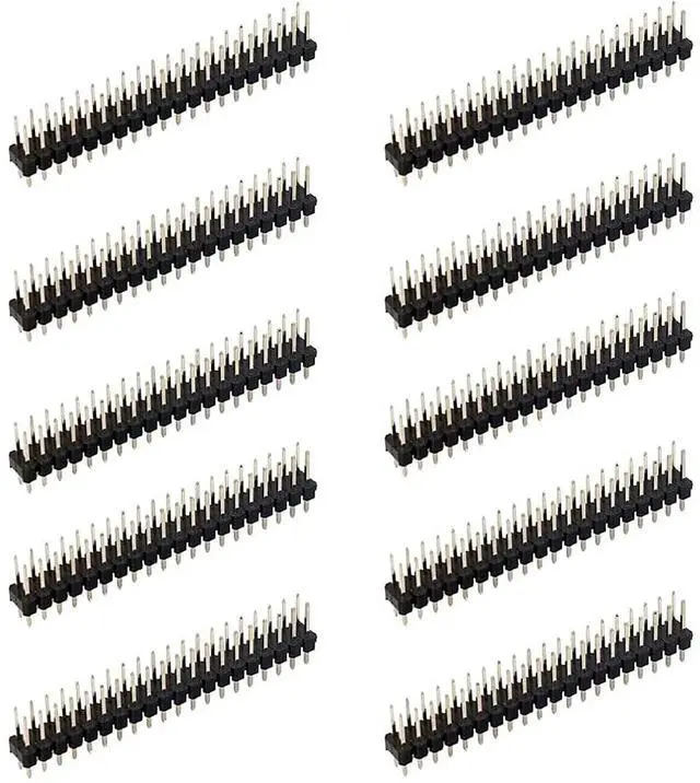 Main image of 10pcs Double Row Straight Connector Pin Header  2x20 pin Compatible with Raspberry Pi Zero GPIO