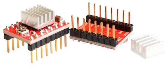 Alt view image 5 of 5 - 6 pcs A4988 Stepper Motor Driver Board with Heat Sink Compatible with 3D Printer CNC Engraving Machine