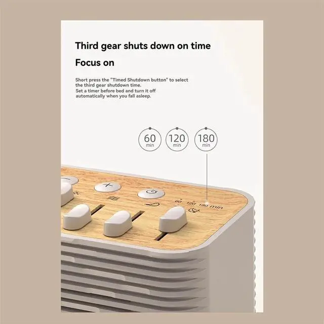 Alt view image 3 of 7 - White Noise Sleep Sound Bluetooth Speaker Machine with 8 Nature Sound Mini Speaker Music Center Wireless Home B