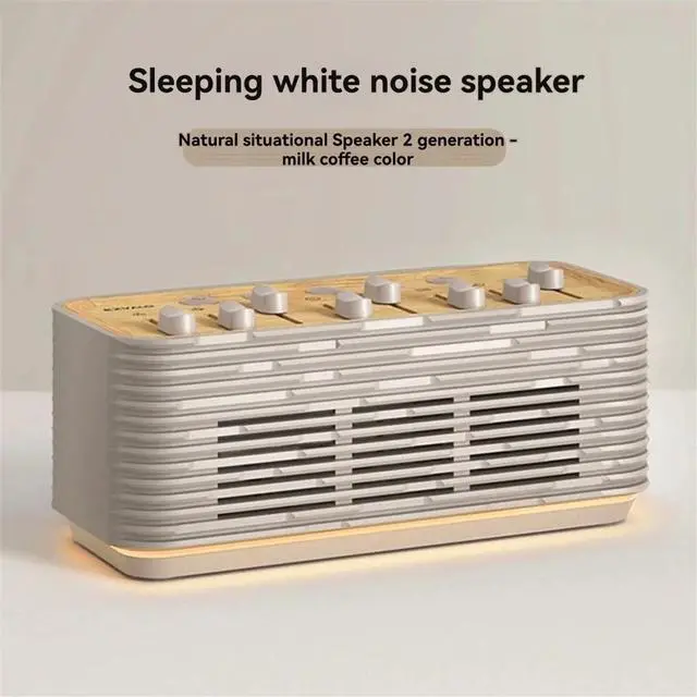 Alt view image 6 of 7 - White Noise Sleep Sound Bluetooth Speaker Machine with 8 Nature Sound Mini Speaker Music Center Wireless Home B