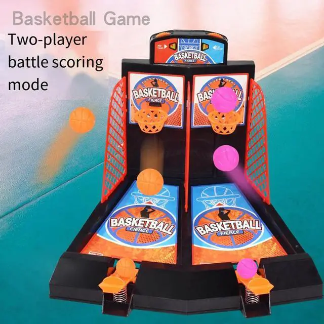 Alt view image 6 of 7 - 2-Player Desktop Basketball Game Finger-Controlled Mini Basketball Court, Fun Tabletop Sports Game for Home and Office