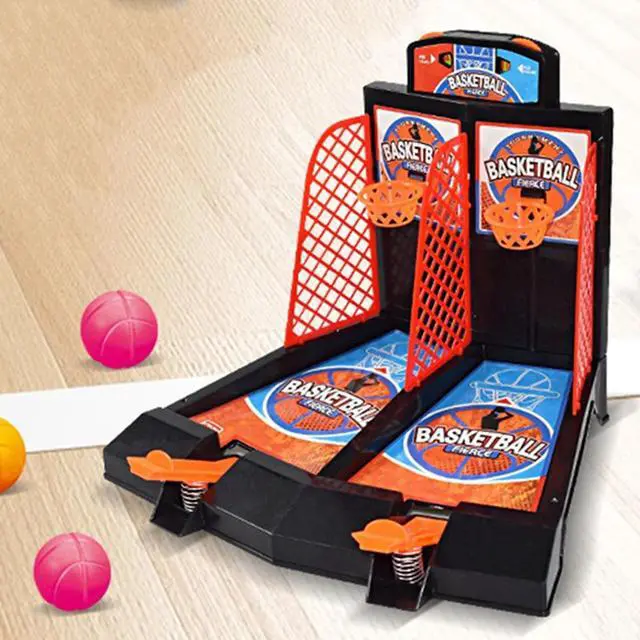 Alt view image 4 of 7 - 2-Player Desktop Basketball Game Finger-Controlled Mini Basketball Court, Fun Tabletop Sports Game for Home and Office