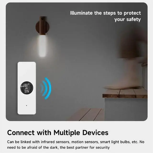 Alt view image 2 of 7 - Tuya ZigBee Light Sensor Luminance Sensor Beam Sensor Real-Time Luminance Detection Smart Home Automation App Control,1 x Light Sensor,White