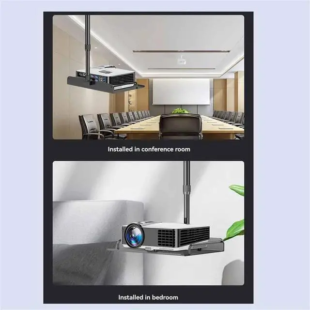 Alt view image 2 of 7 - Projector Ceiling Mount Tray Wall Mount Bracket for Cameras & Projectors, Ideal for Video Conferencing & Home Office,B