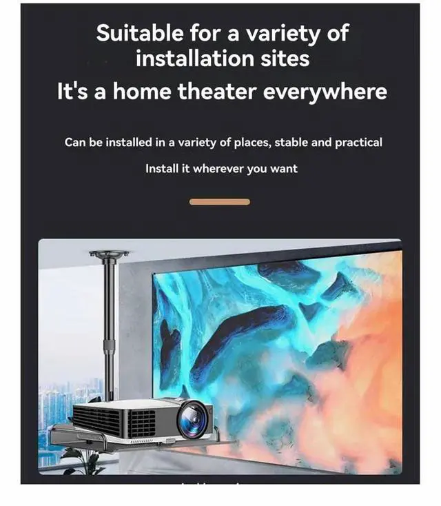 Alt view image 3 of 7 - Projector Ceiling Mount Tray Wall Mount Bracket for Cameras & Projectors, Ideal for Video Conferencing & Home Office,B