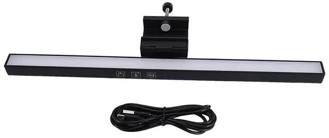 Main image of Laptop Monitor Light Bar USB E-Reading LED Work Light 3 Adjustable Color Temperature, No Screen Glare,1 x LED desk lamp 1 x USB power cord 1 x English manual,Black