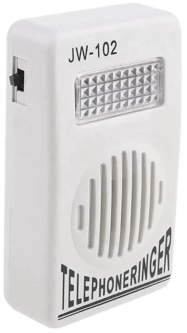 Alt view image 2 of 7 - 2X Telephone Ringer Phone Amplifier Wall Ring Speaker Strobe Light Flasher Bell Extra-Loud Sound,2 x Telephone Ringer,White