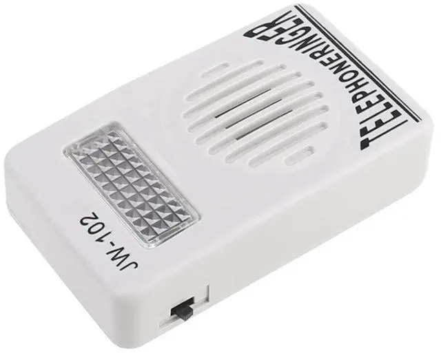 Alt view image 3 of 7 - 2X Telephone Ringer Phone Amplifier Wall Ring Speaker Strobe Light Flasher Bell Extra-Loud Sound,2 x Telephone Ringer,White