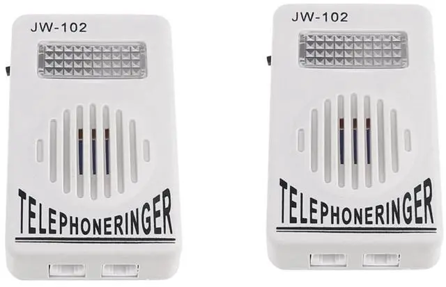 Main image of 2X Telephone Ringer Phone Amplifier Wall Ring Speaker Strobe Light Flasher Bell Extra-Loud Sound,2 x Telephone Ringer,White