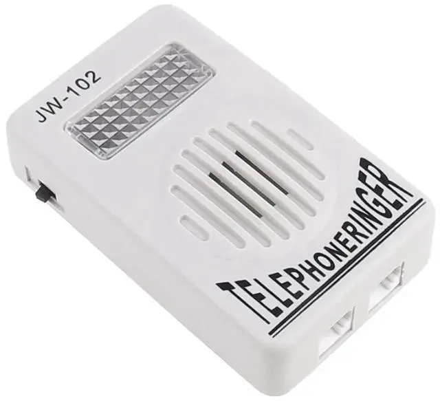 Alt view image 5 of 7 - 2X Telephone Ringer Phone Amplifier Wall Ring Speaker Strobe Light Flasher Bell Extra-Loud Sound,2 x Telephone Ringer,White